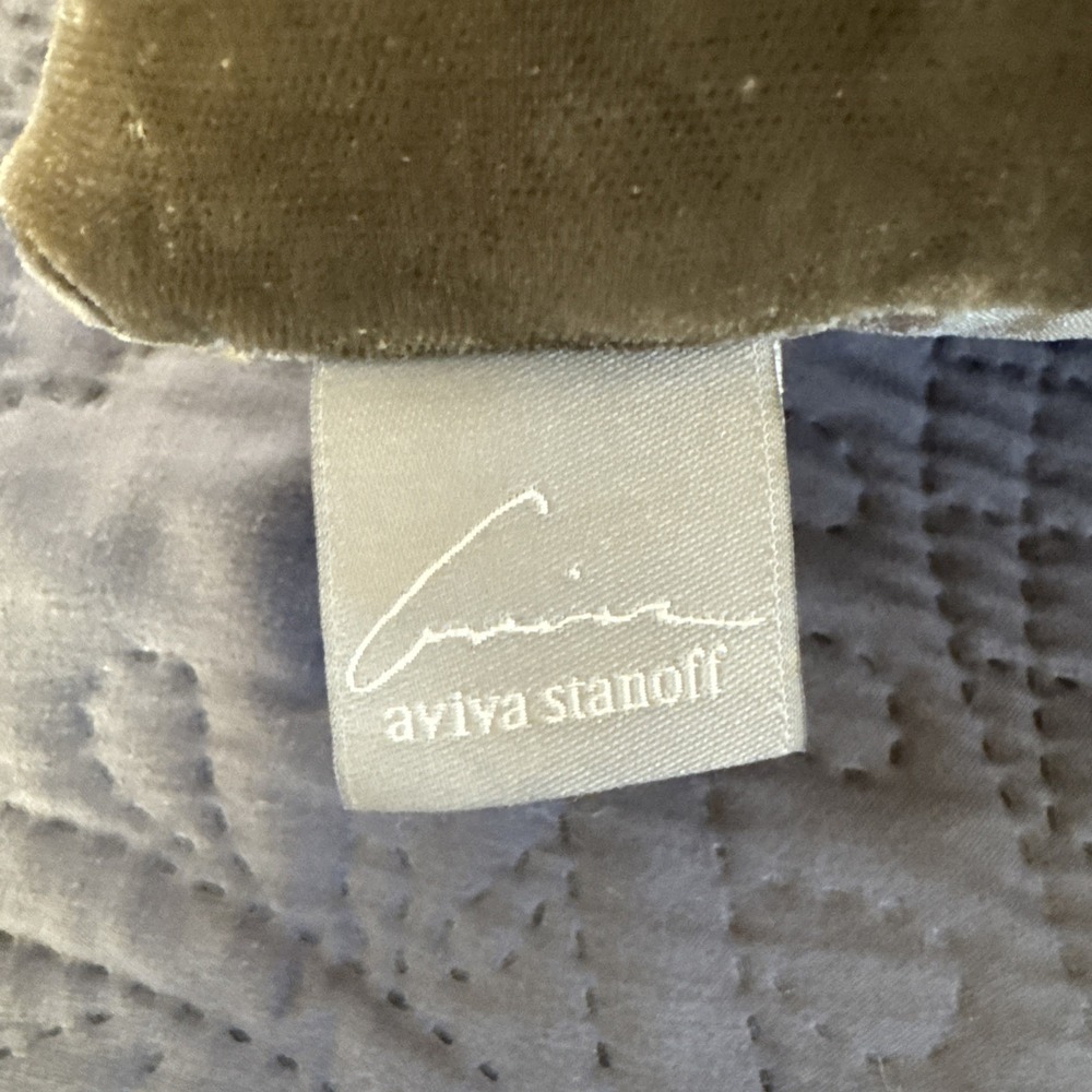 2 Aviva Stanoff Sea Fan Pillow 18x18" Square Velvet pale sea green Down Inserts - Picture 5 of 11